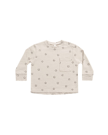 Rylee + Cru Longsleeve Skater Tee, Horseshoes